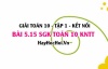 Bài 5.15 SGK Toán 10 tập 1 Kết nối tri thức